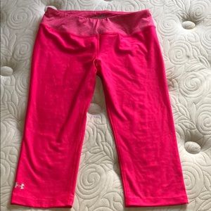 Neon Pink Fitted HeatGear Workout/Running Capris